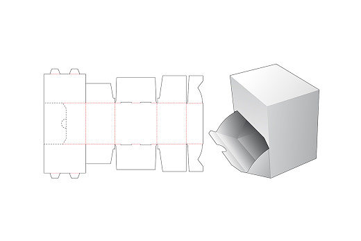 可打開的包裝盒設(shè)計 模切圖刀模圖EPS矢量解析